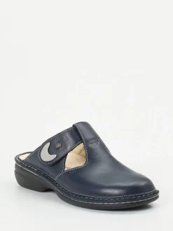 Finn Comfort – Komfort-Pantolette aus Kalbleder Dunkelblau
