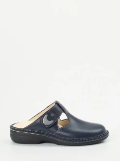 Finn Comfort – Komfort-Pantolette aus Kalbleder Dunkelblau
