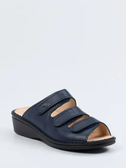 Finn Comfort – Komfort-Pantolette aus Kalbleder dunkelblau