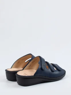 Finn Comfort – Komfort-Pantolette aus Kalbleder dunkelblau