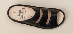 Finn Comfort – Komfort-Pantolette aus Kalbleder dunkelblau