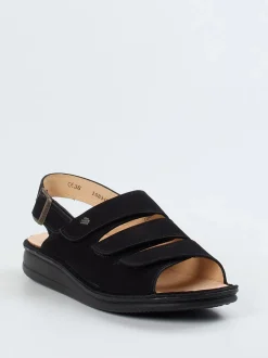 Finn Comfort – Komfort-Sandalen aus Nubukleder schwarz