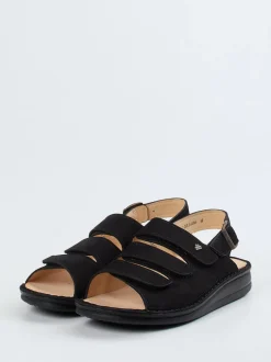 Finn Comfort – Komfort-Sandalen aus Nubukleder schwarz