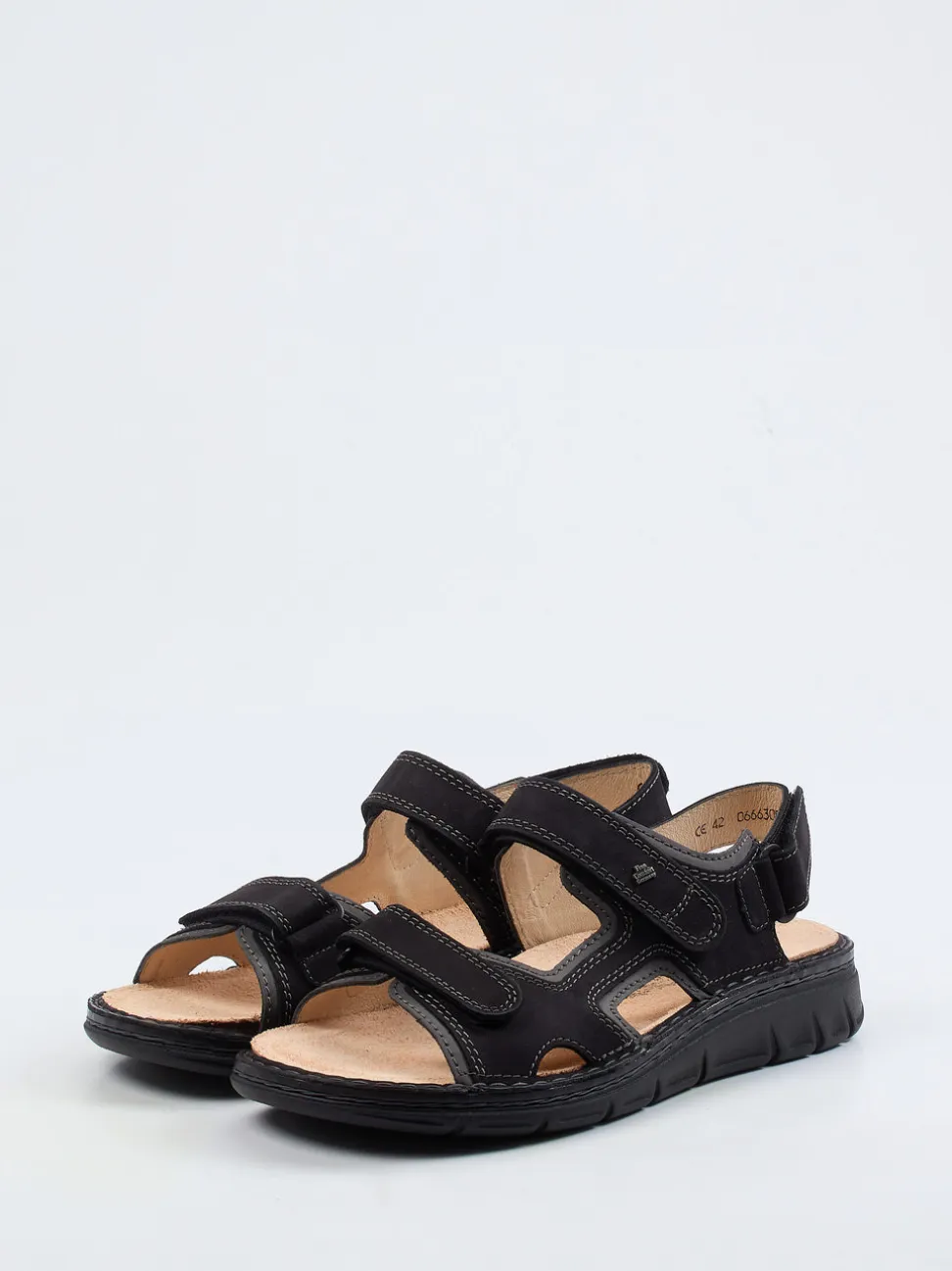 Finn Comfort – Komfortsandalen aus Nubukleder schwarz