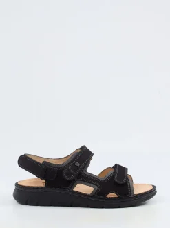 Finn Comfort – Komfortsandalen aus Nubukleder schwarz