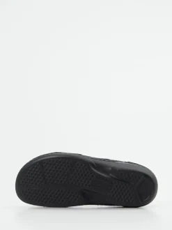 Finn Comfort – Komfortsandale aus geprägtem Leder silbergrau