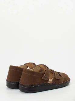 Finn Comfort – Komfortsandale aus Nubukleder braun