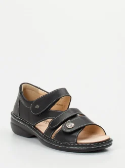 Finn Comfort – Komfortsandale aus Kalbleder Schwarz