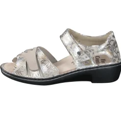 Finn Comfort – Komfortsandalen aus geprägtem Leder beige