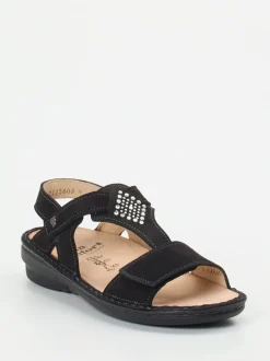 Finn Comfort – Komfortsandalen aus Nubukleder schwarz