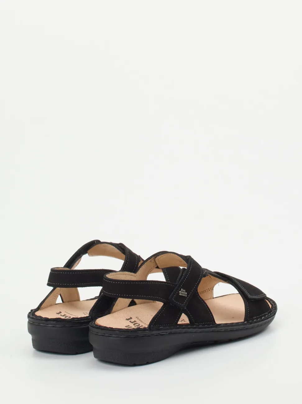 Finn Comfort – Komfortsandalen aus Nubukleder schwarz