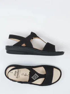 Finn Comfort – Komfortsandalen aus Nubukleder schwarz
