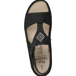 Finn Comfort – Komfortsandalen aus Nubukleder schwarz