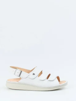 Finn Comfort – Komfortsandalen aus Kalbleder weiß