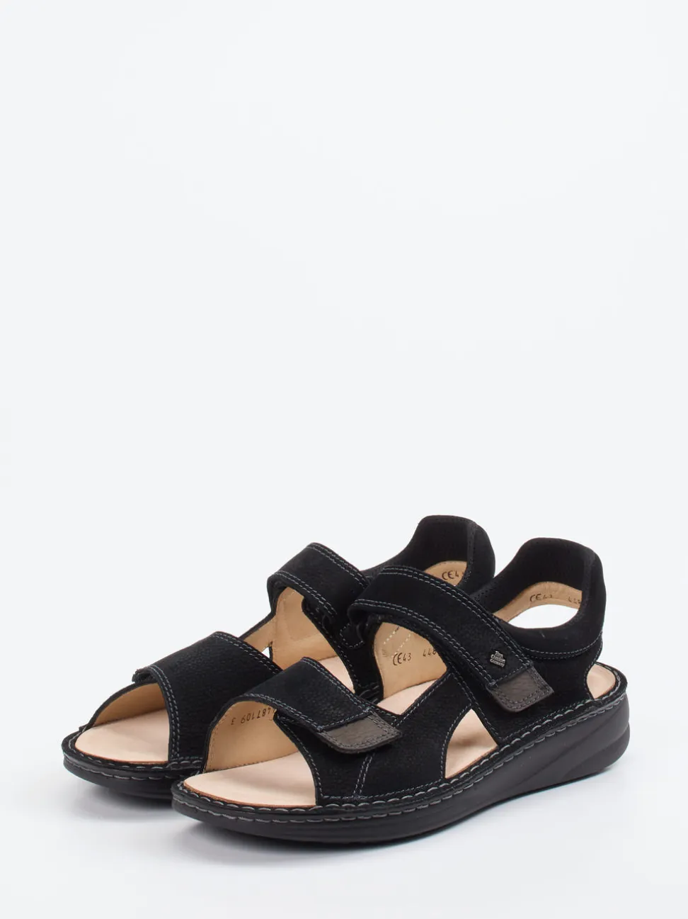 Finn Comfort – Komfortsandale aus Nubukleder Schwarz
