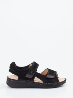 Finn Comfort – Komfortsandale aus Nubukleder Schwarz