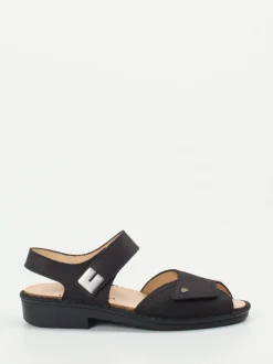 Finn Comfort – Komfortsandalen aus Nubukleder schwarz