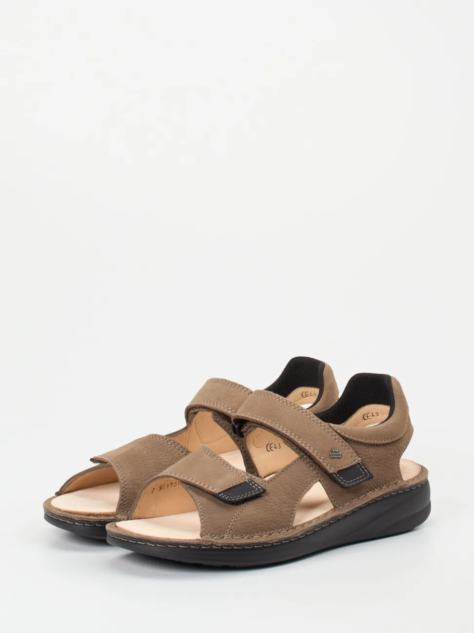 Finn Comfort – Komfortsandalen aus Nubukleder Taupe