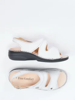 Finn Comfort – Komfortsandale aus Kalbleder Weiß