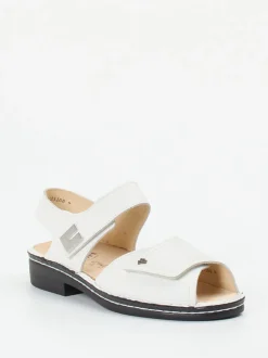 Finn Comfort – Komfortsandalen aus Kalbleder weiß