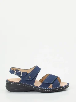 Finn Comfort – Komfortsandale aus Nubukleder Marineblau