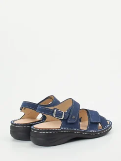 Finn Comfort – Komfortsandale aus Nubukleder Marineblau