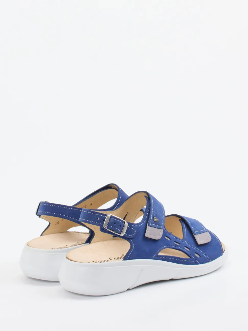 Finn Comfort – Komfortsandale aus Nubukleder blau
