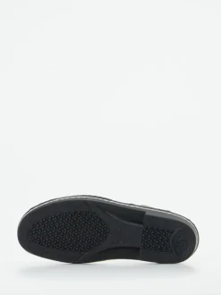 Finn Comfort – Komfortsandale aus Metallicleder champagner