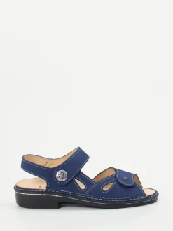 Finn Comfort – Komfortsandale aus Nubukleder Marineblau