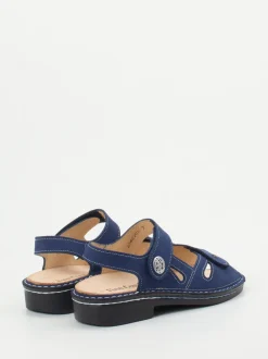 Finn Comfort – Komfortsandale aus Nubukleder Marineblau