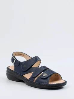 Finn Comfort – Komfortsandalen aus Kalbleder Dunkelblau