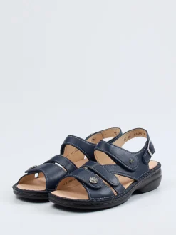 Finn Comfort – Komfortsandalen aus Kalbleder Dunkelblau