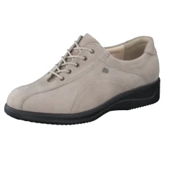 Finn Comfort – Komfort-Schnürschuhe aus Nubukleder Beigegrau
