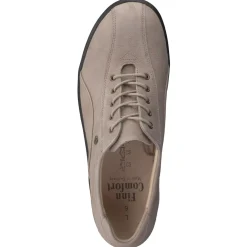 Finn Comfort – Komfort-Schnürschuhe aus Nubukleder Beigegrau