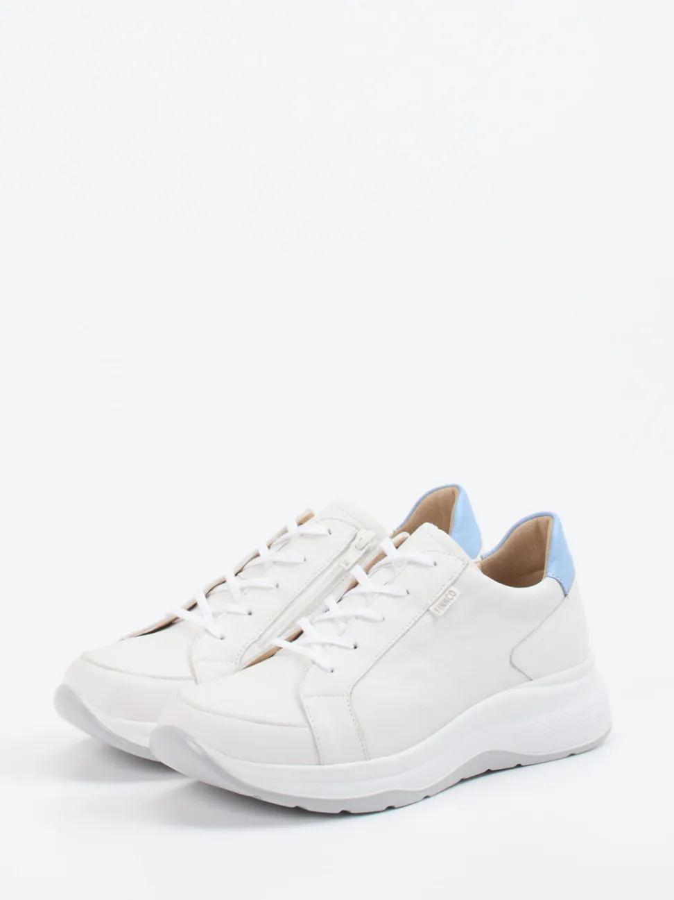 Finn Comfort – Komfort-Sneaker aus Kalbleder Offwhite