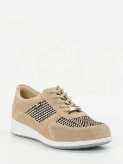 Finn Comfort – Komfort-Sneaker aus Veloursleder beige