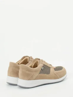 Finn Comfort – Komfort-Sneaker aus Veloursleder beige