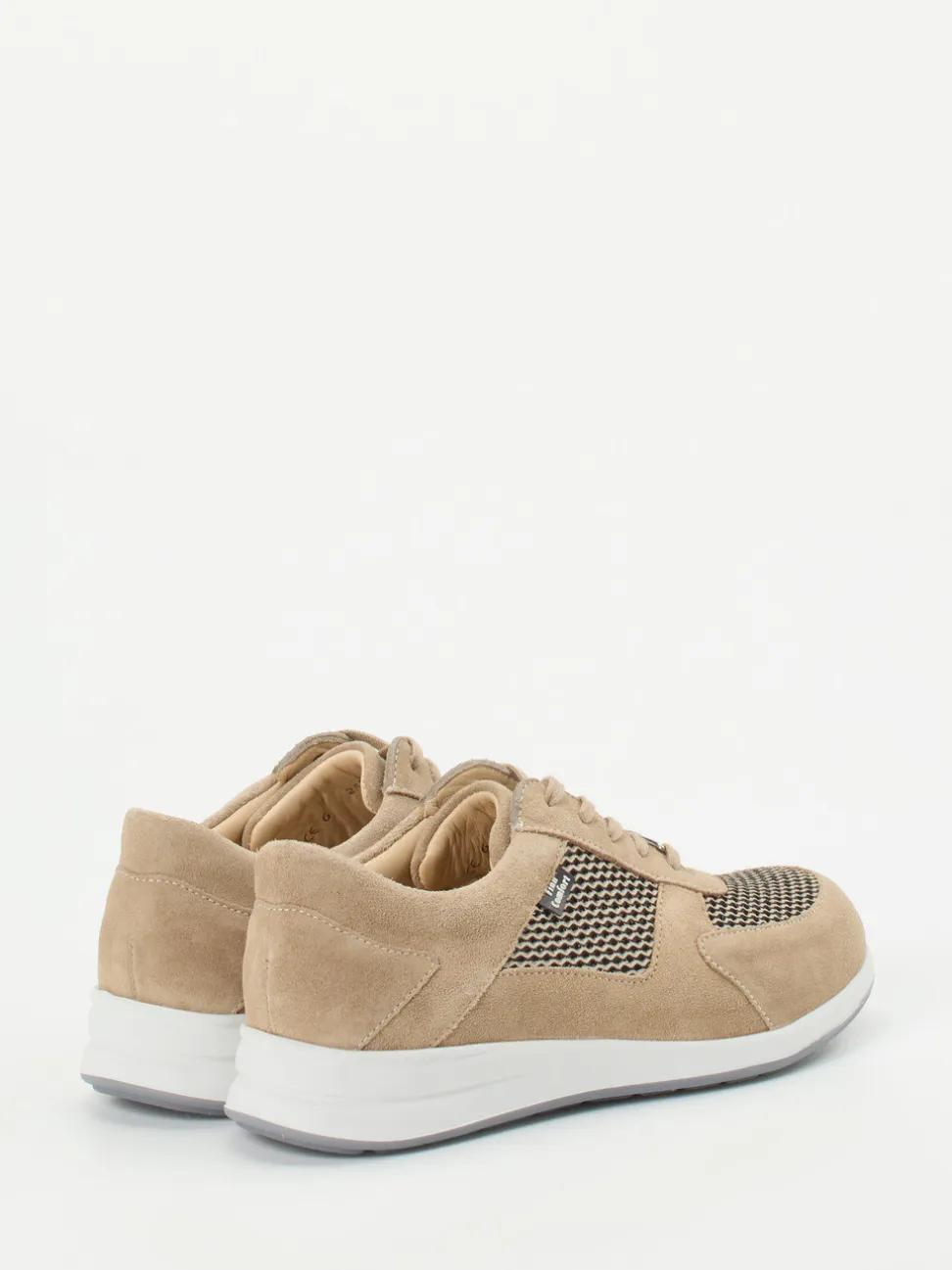 Finn Comfort – Komfort-Sneaker aus Veloursleder beige