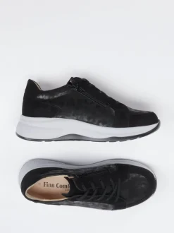 Finn Comfort – Komfort-Sneaker aus Nubukleder schwarz