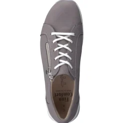 Finn Comfort – Komfort-Sneaker aus Nubukleder Taupe