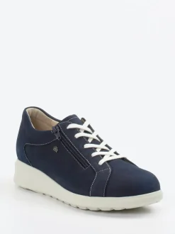 Finn Comfort – Komfort-Sneaker aus Nubukleder Dunkelblau