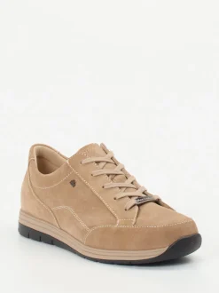 Finn Comfort – Komfort-Sneaker aus Veloursleder beige