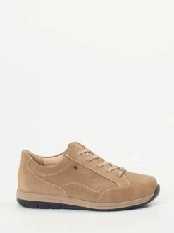 Finn Comfort – Komfort-Sneaker aus Veloursleder beige