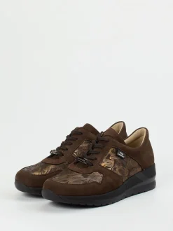 Finn Comfort – Komfort-Sneaker aus Nubukleder Braun