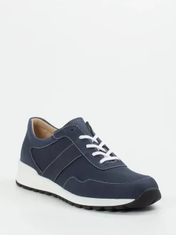 Finn Comfort – Komfort-Sneaker aus Nubukleder Dunkelblau