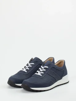 Finn Comfort – Komfort-Sneaker aus Nubukleder Dunkelblau