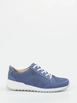 Finn Comfort – Komfort-Sneaker aus Nubukleder jeansblau