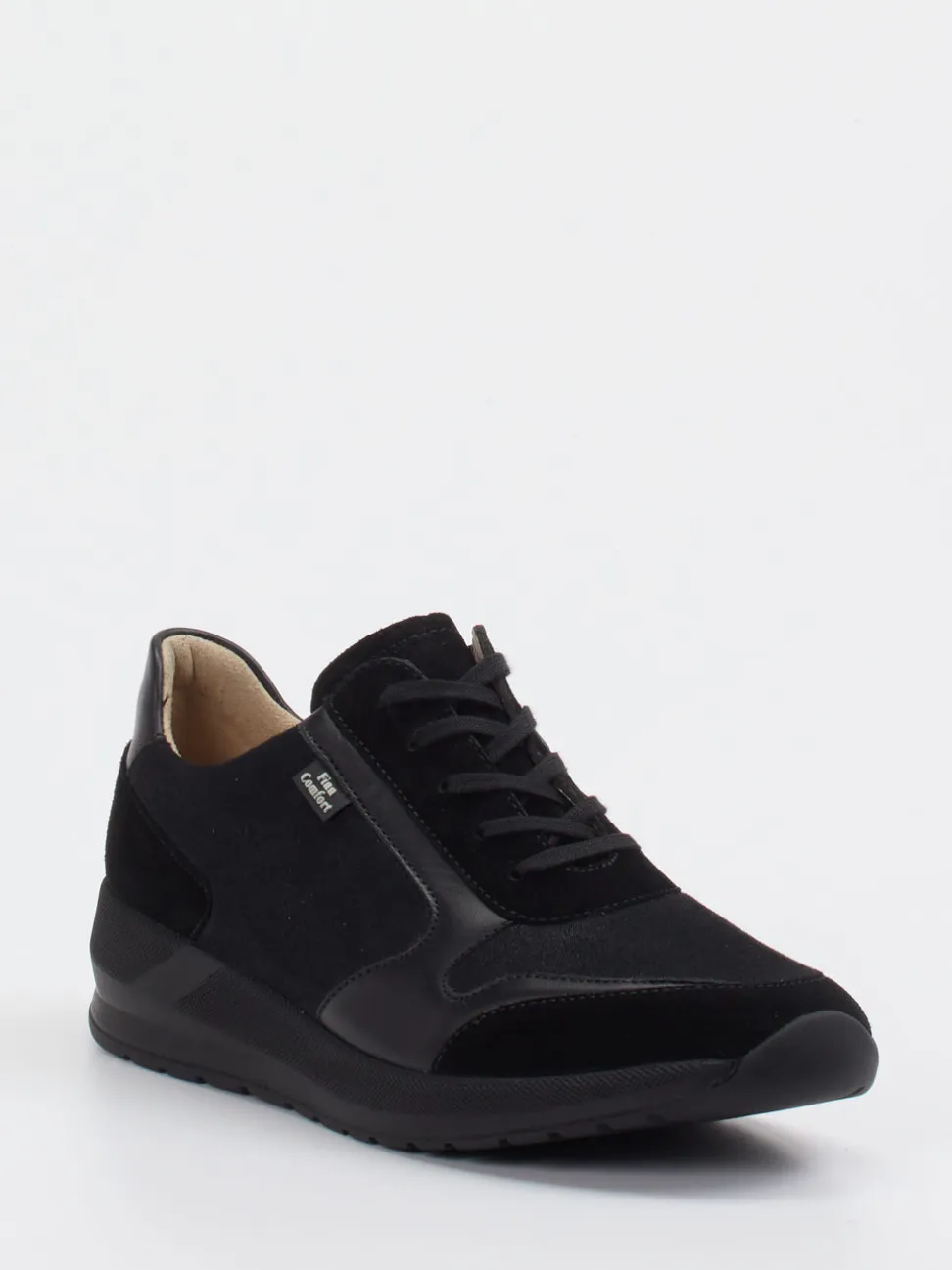 Finn Comfort – Komfort-Sneaker aus Leder schwarz