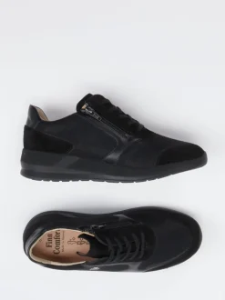 Finn Comfort – Komfort-Sneaker aus Leder schwarz