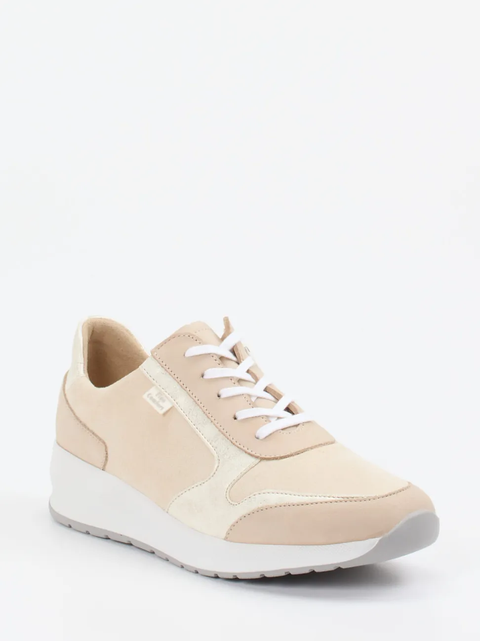 Finn Comfort – Komfort-Sneaker aus Veloursleder Beige